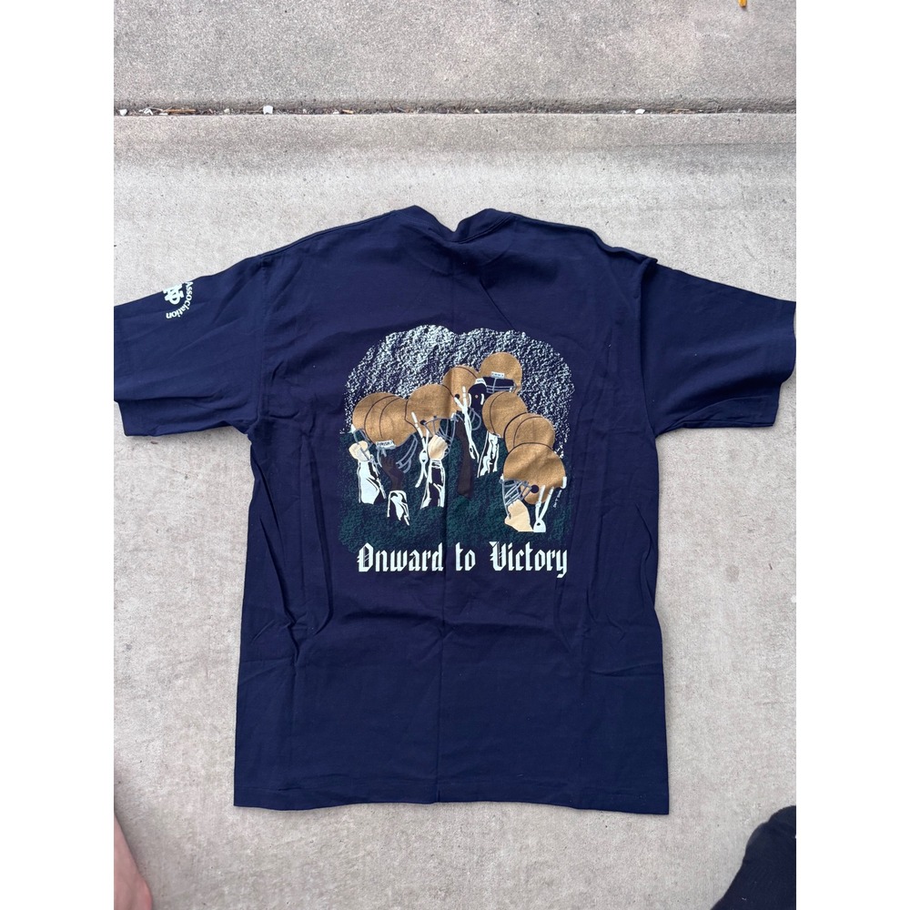 Vintage 1993 Notre Dame Football The Shirt Onward to Victory Navy Blue XL 90s